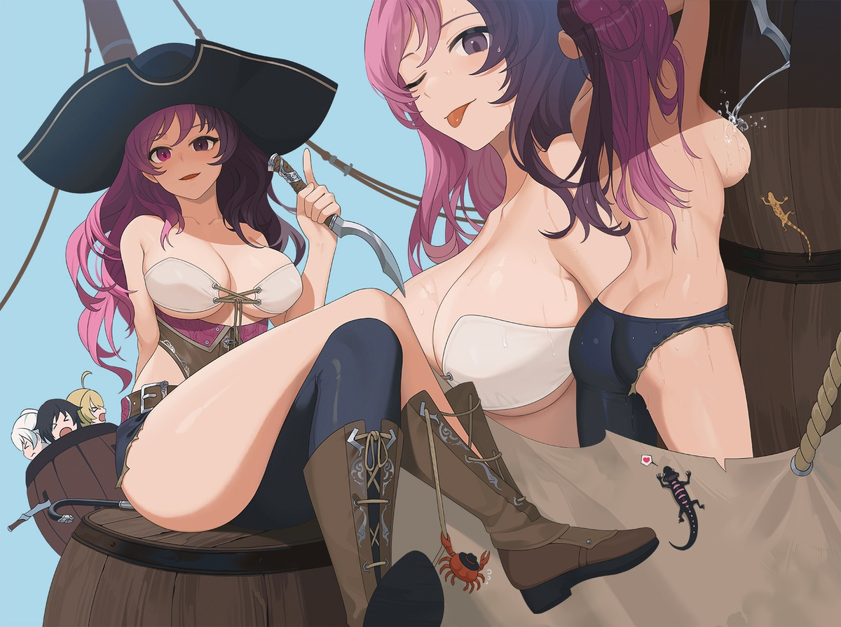 This is a pixiv picture whose title is Pirate Girl.