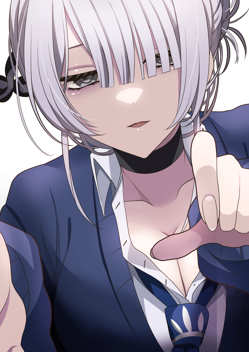 This is a pixiv picture whose title is 「･･･動かないで」.