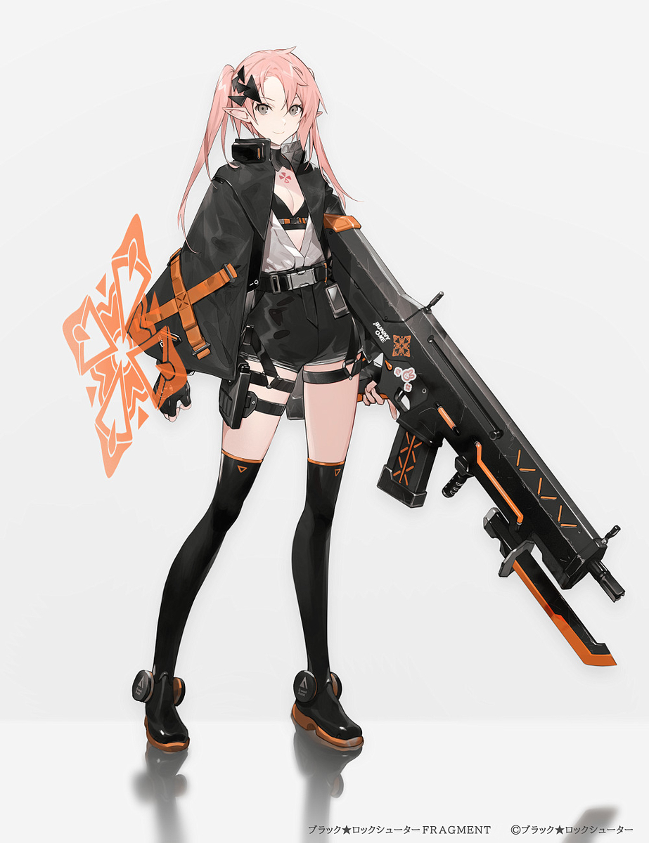 This is a pixiv picture whose title is 【お仕事】ブラック★ロックシューター FRAGMENT　ユズキ.