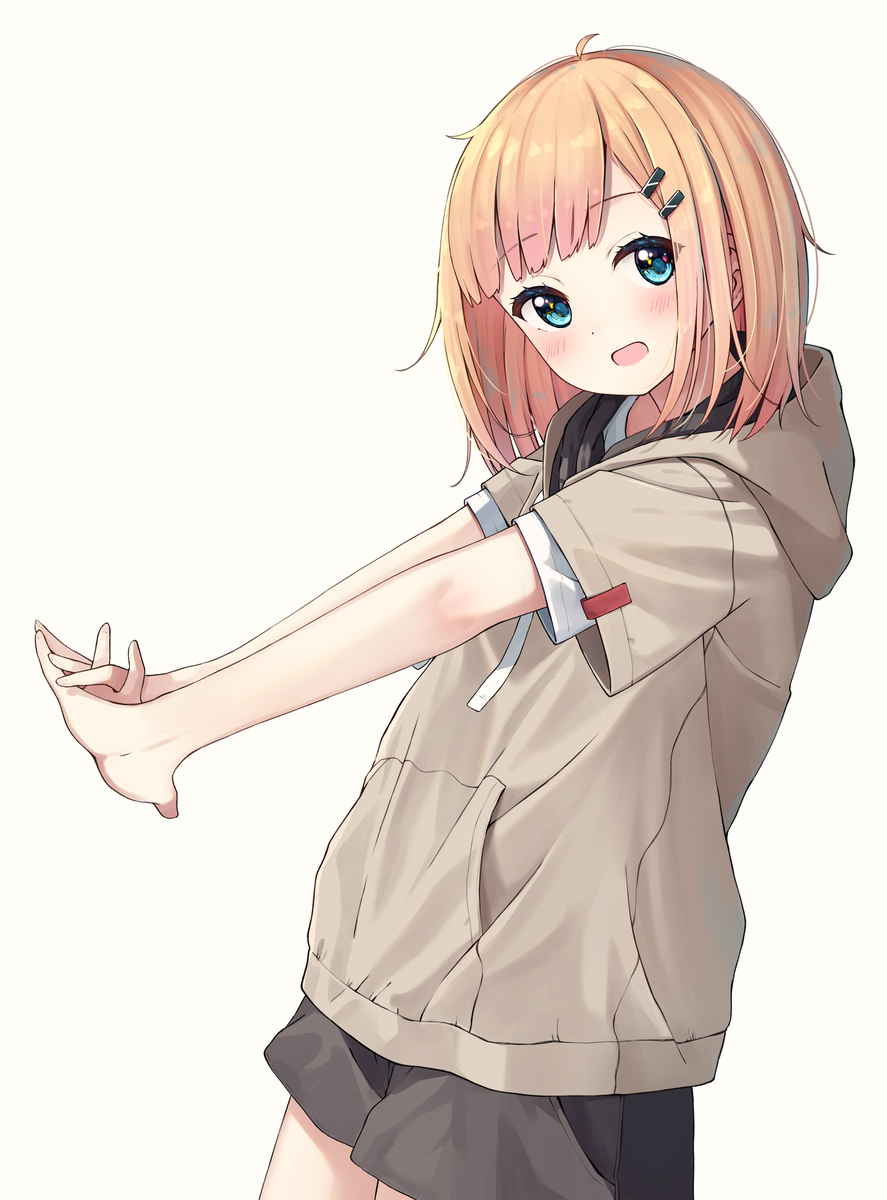 This is a pixiv picture whose title is 半袖パーカー.