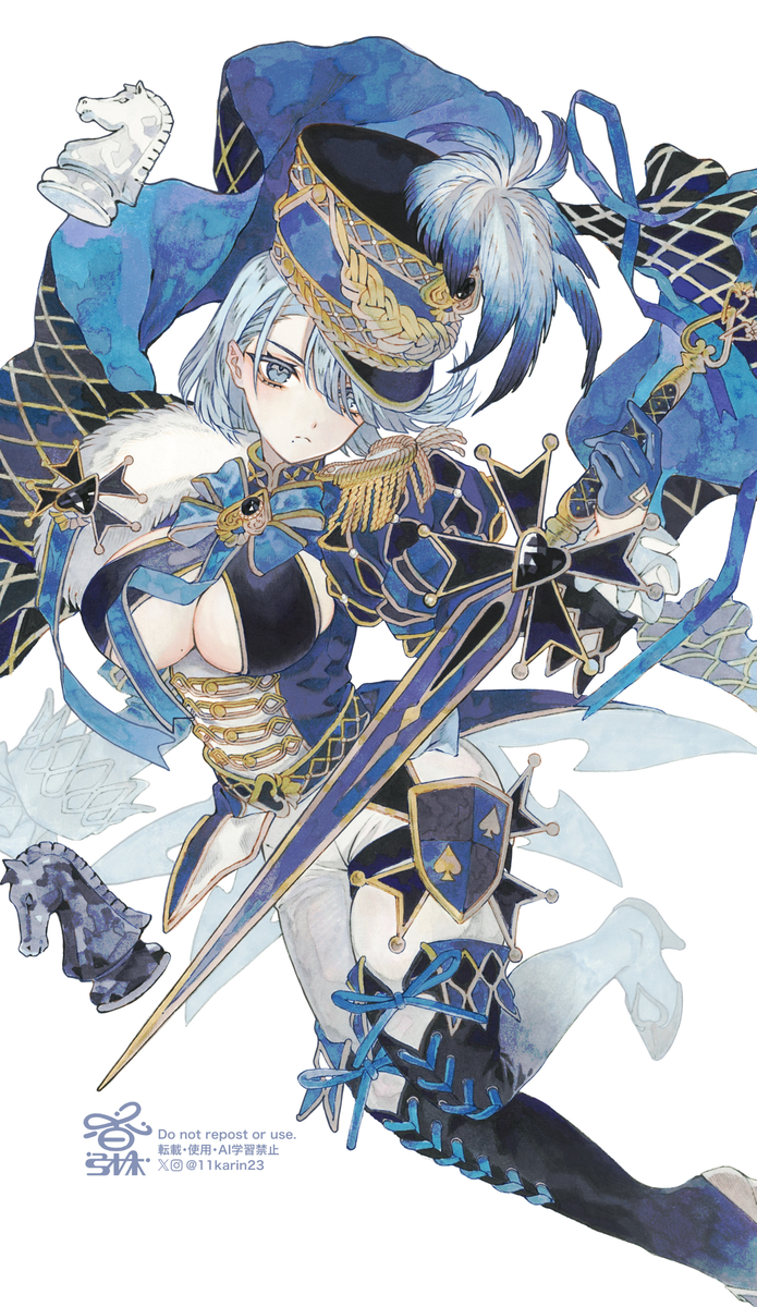 This is a pixiv picture whose title is Ten of spades.