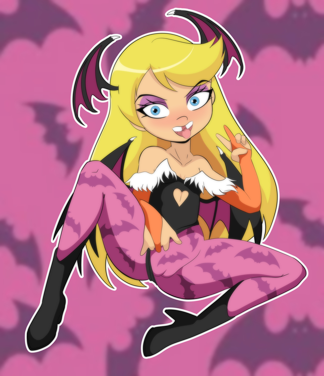 This is a pixiv picture whose title is Lola Loud/ Morrigan.