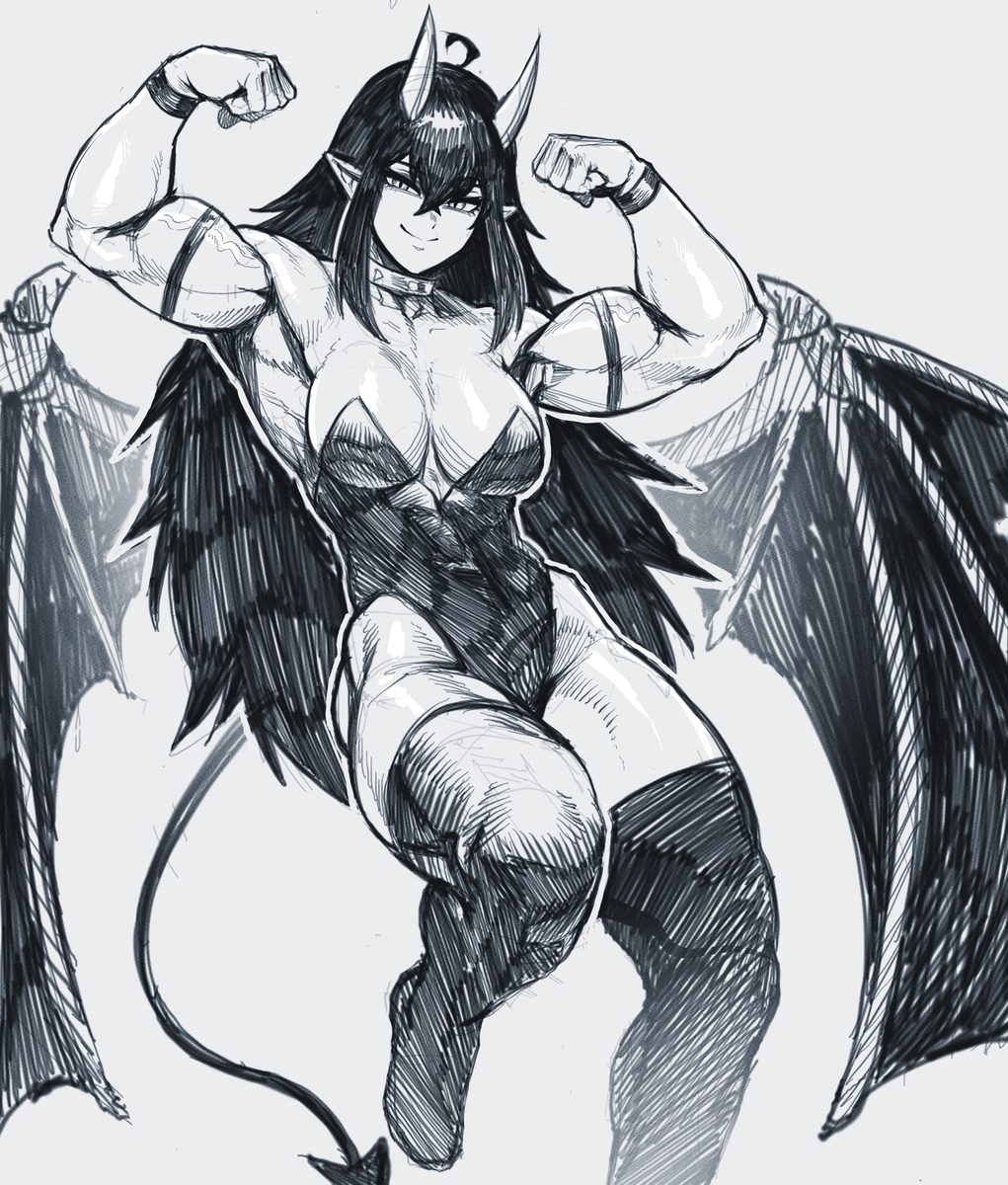 This is a pixiv picture whose title is Buff Succubus.