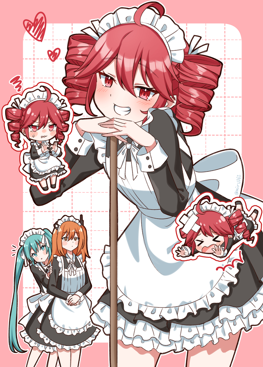 This is a pixiv picture whose title is メイドテト.
