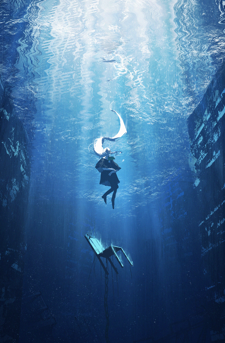 This is a pixiv picture whose title is 海を撒いて.
