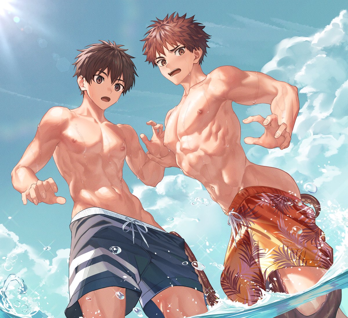 This is a pixiv picture whose title is 残暑見舞い.