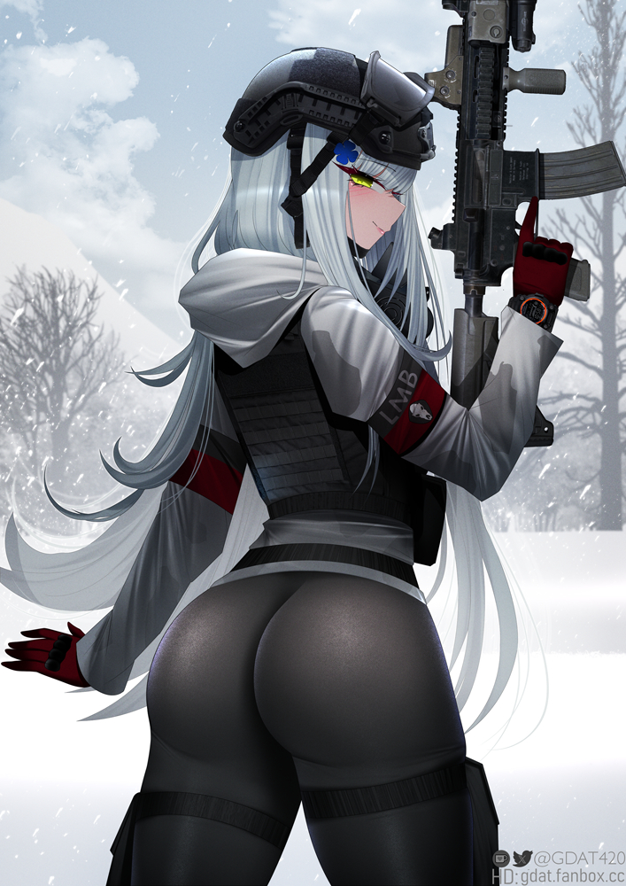 This is a pixiv picture whose title is HK416 ❄️.