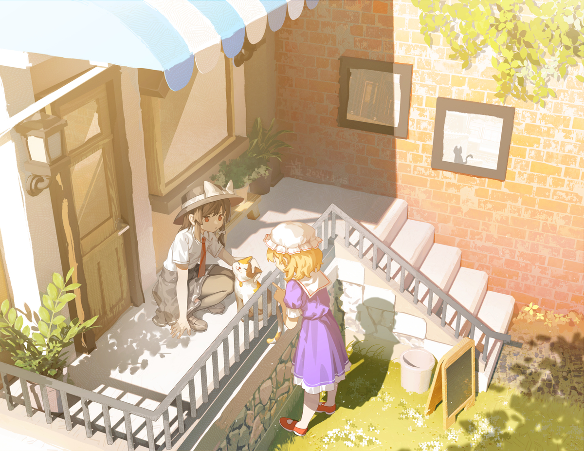This is a pixiv picture whose title is 猫的引路.