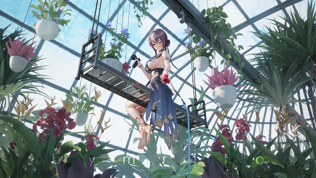 This is a pixiv picture whose title is 正午花园.