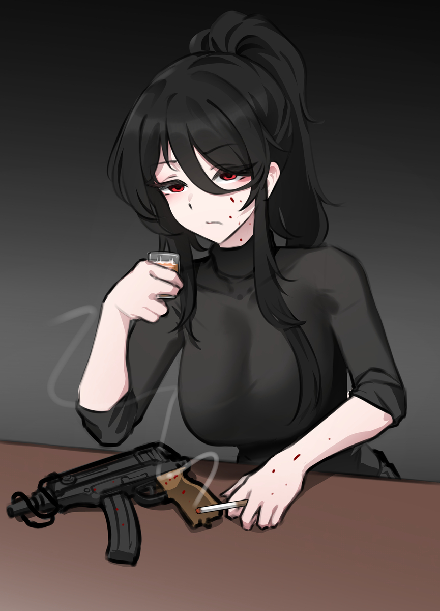 This is a pixiv picture whose title is Banditchan 😌.