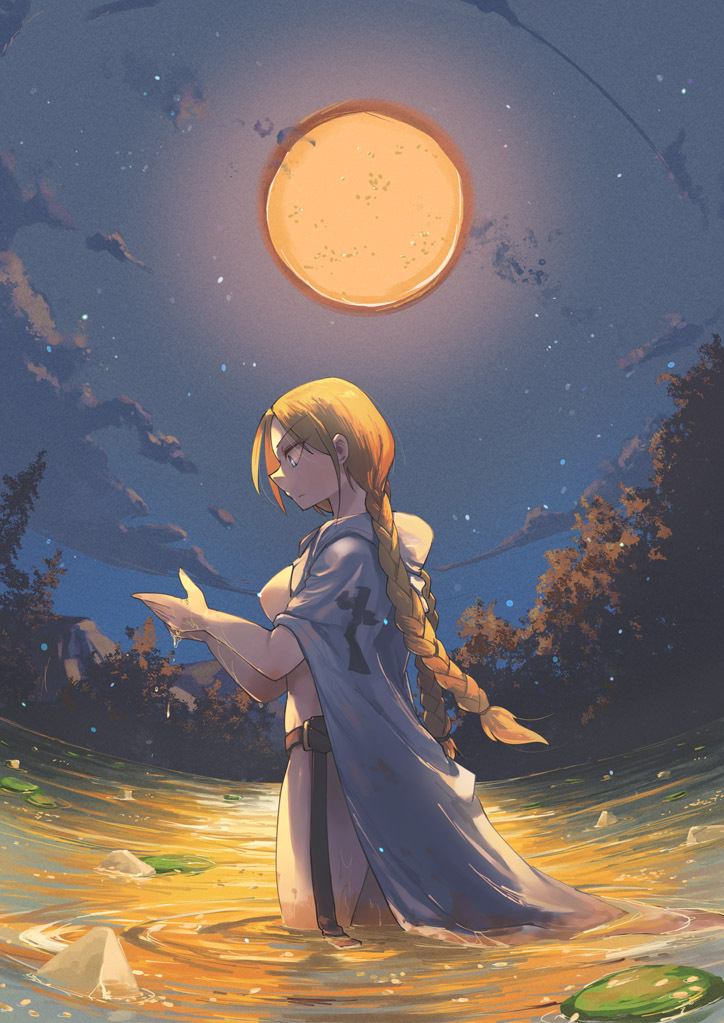 This is a pixiv picture whose title is 冷や汁を想う.