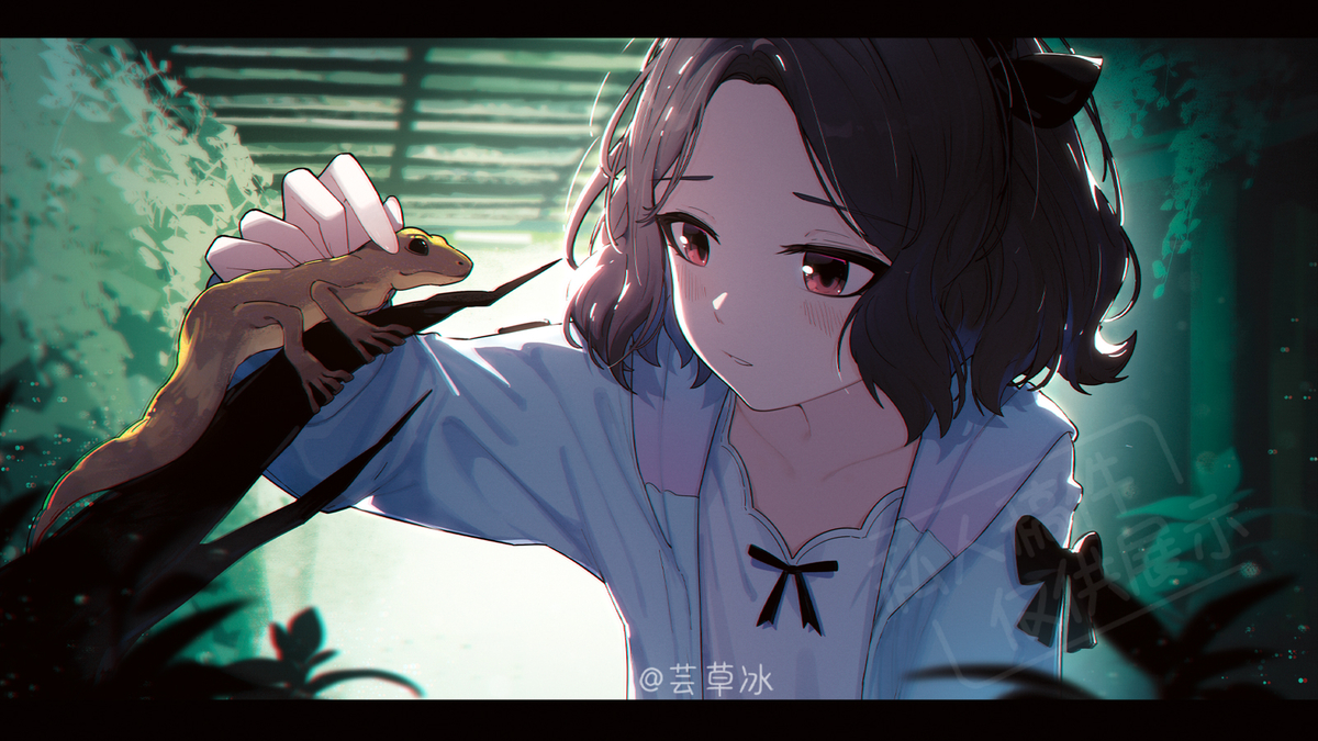 This is a pixiv picture whose title is tomo酱和千代丸.