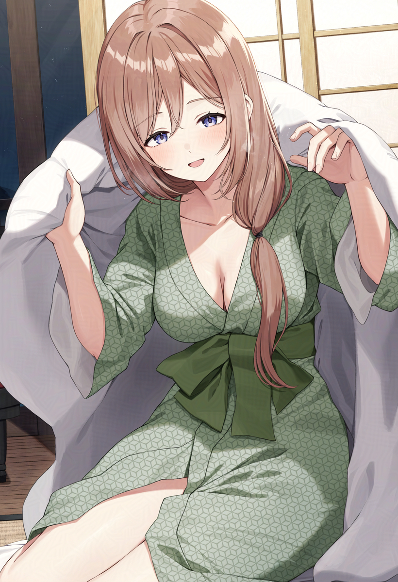 This is a pixiv picture whose title is 莉波と温泉お泊まり…♨.