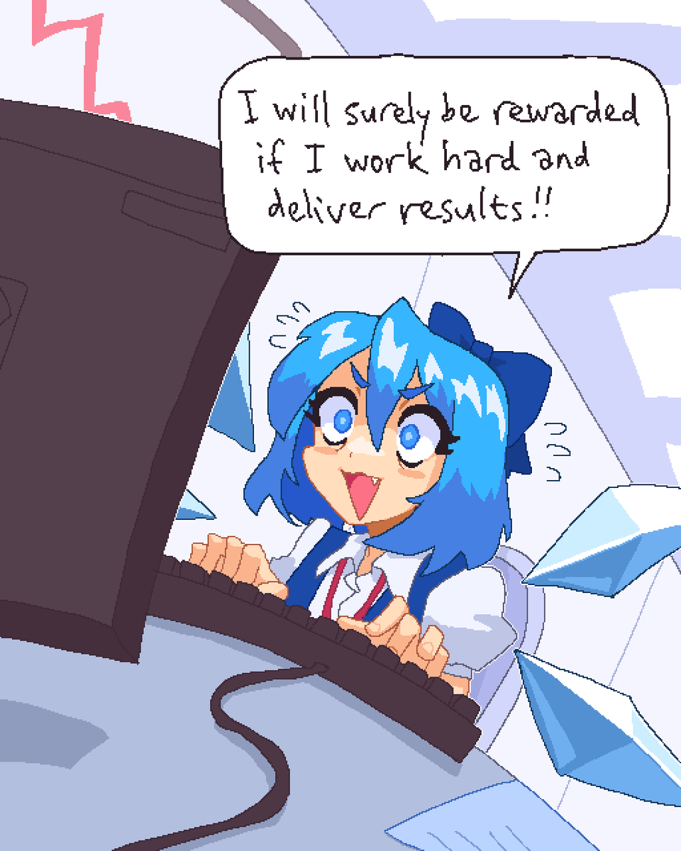 This is a pixiv picture whose title is Cirno Day 2024.