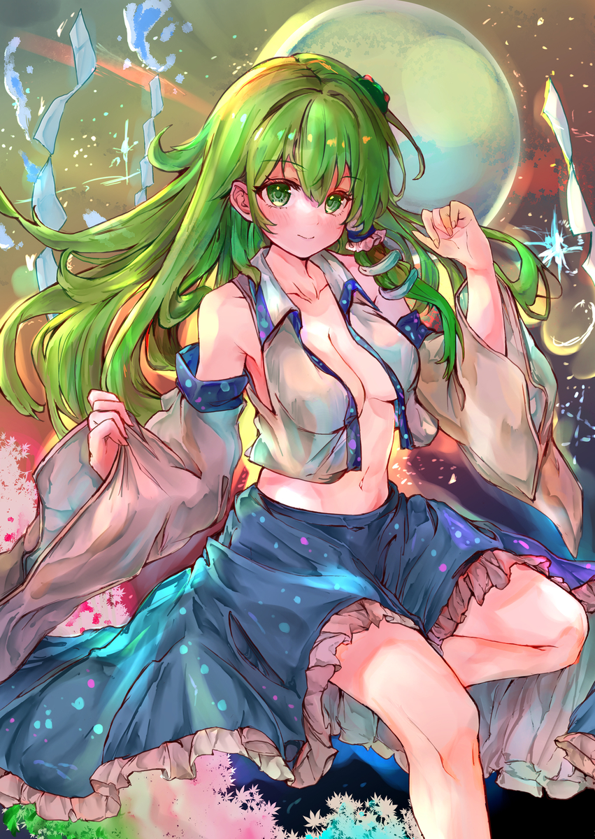 This is a pixiv picture whose title is 早苗さん.