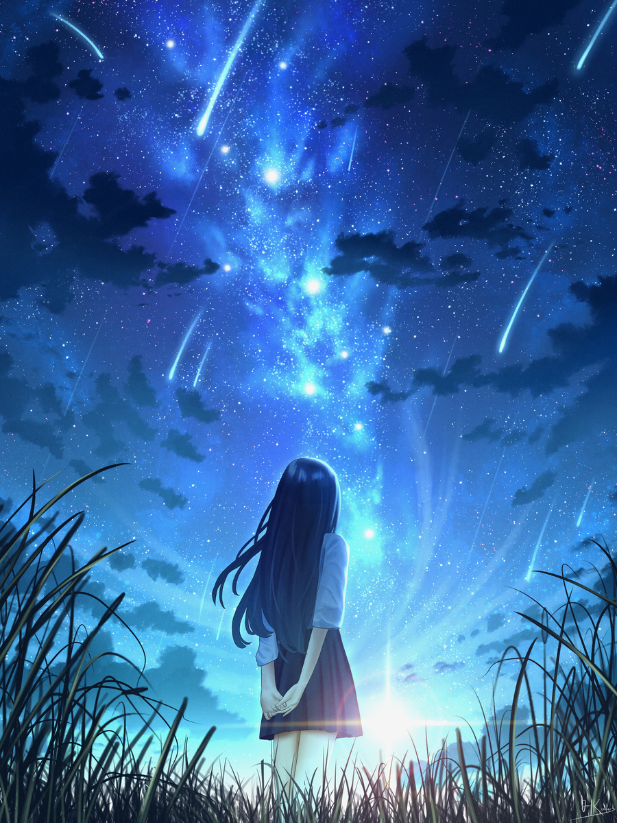 This is a pixiv picture whose title is 流星与耀光.