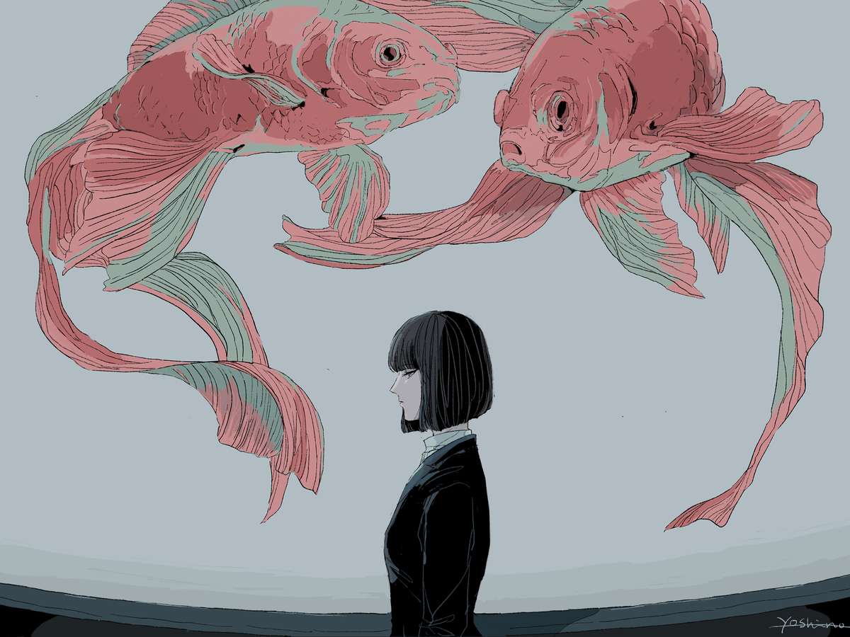 This is a pixiv picture whose title is 哲学.
