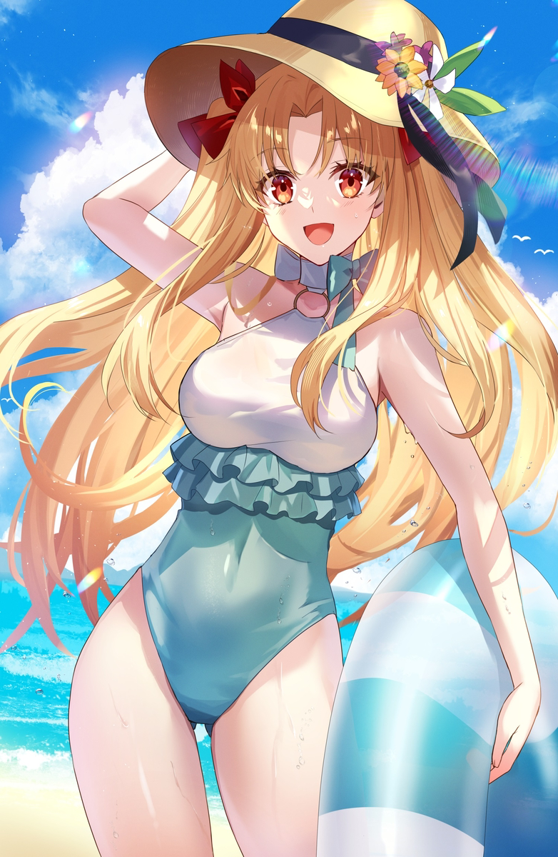 This is a pixiv picture whose title is 水着エレちゃん.