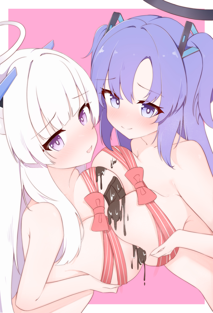 This is a pixiv picture whose title is 诺亚和优香.