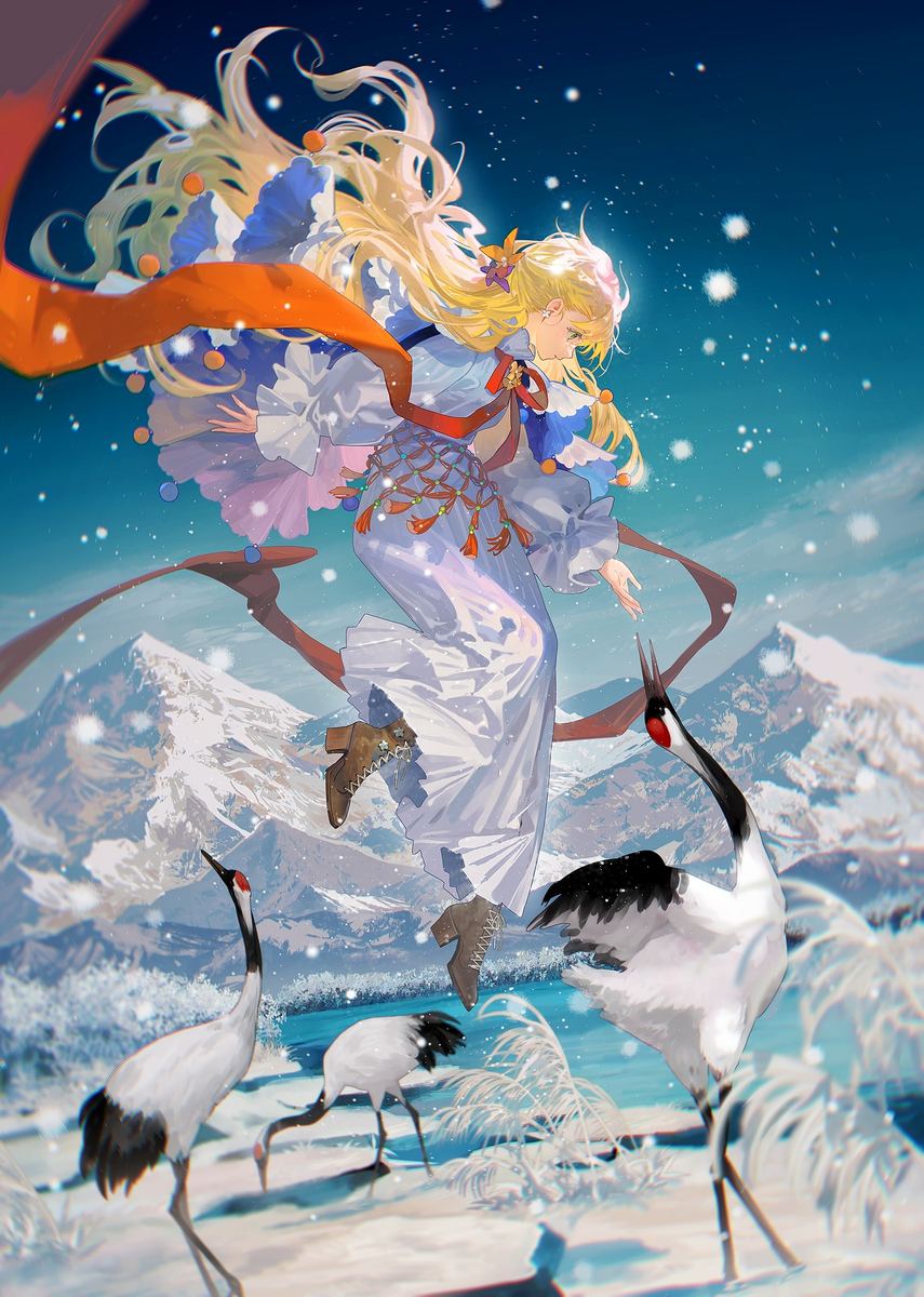 This is a pixiv picture whose title is ——雪降.