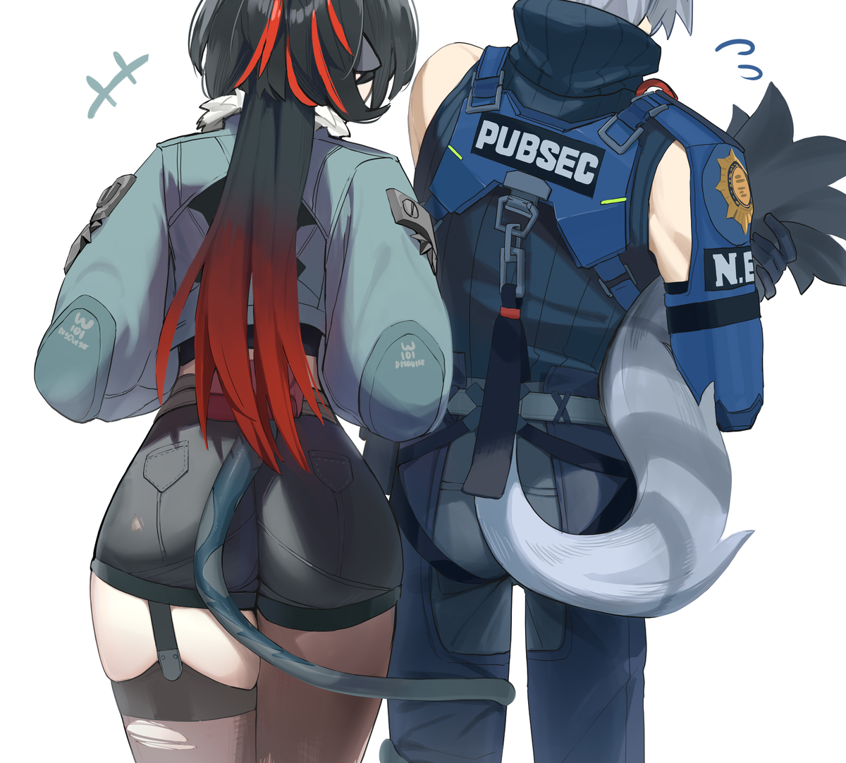This is a pixiv picture whose title is 先輩後輩.
