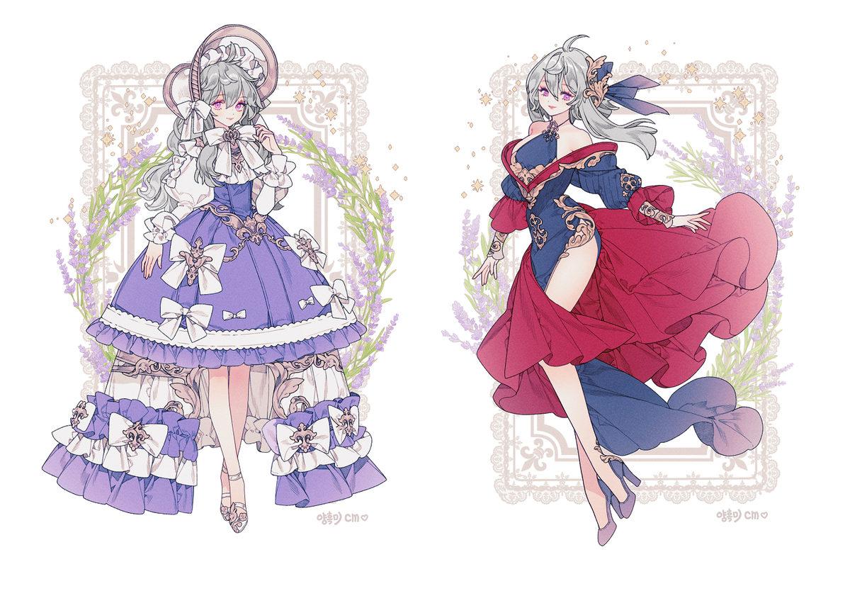 This is a pixiv picture whose title is 💜cm💜.