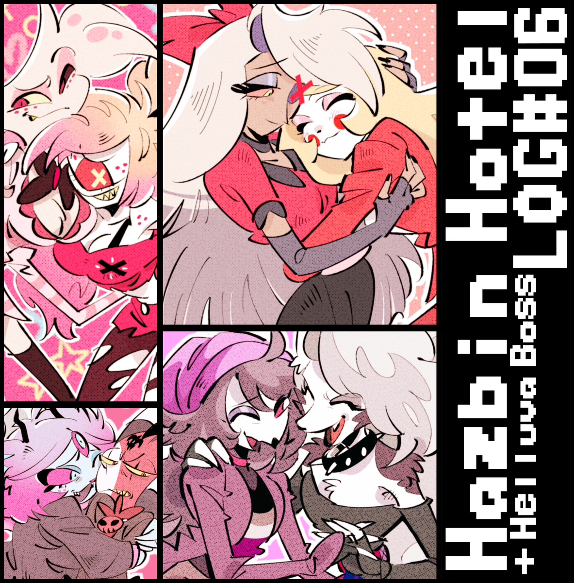 This is a pixiv picture whose title is HazbinHotel+HelluvaBoss LOG#06.