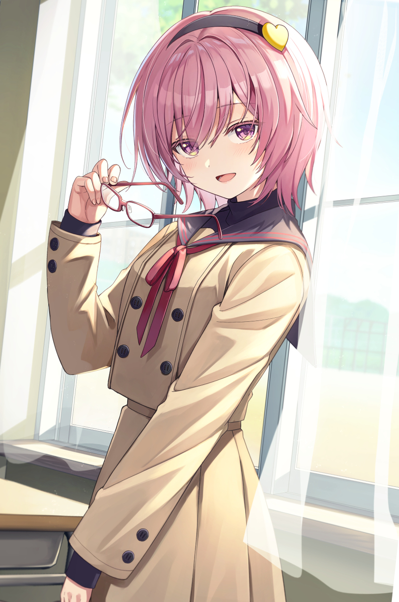 This is a pixiv picture whose title is さとり様は眼鏡が似合いそう.