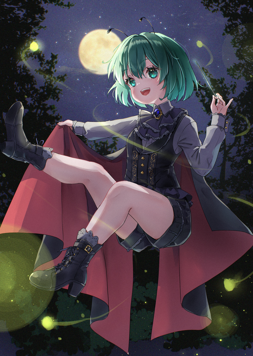 This is a pixiv picture whose title is 秋の夜長のコンダクター.