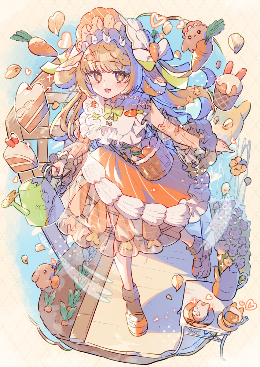 This is a pixiv picture whose title is 🥕×🍰.