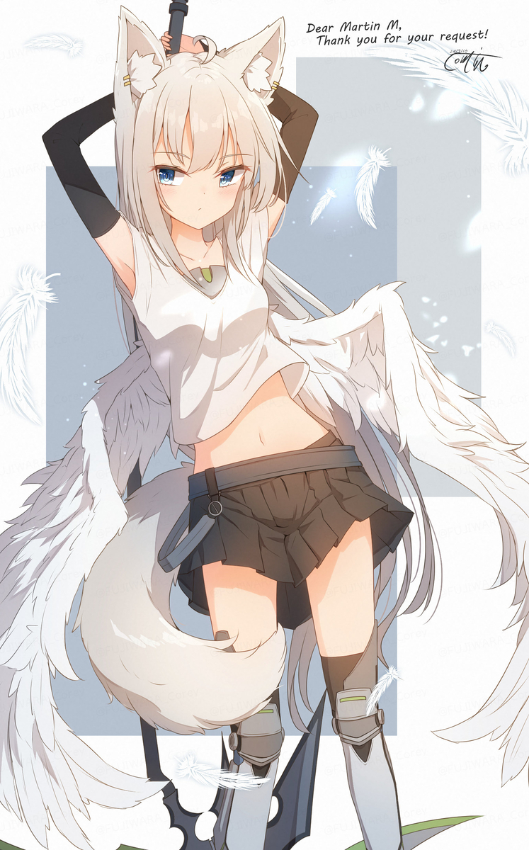 This is a pixiv picture whose title is オオカミ少女.
