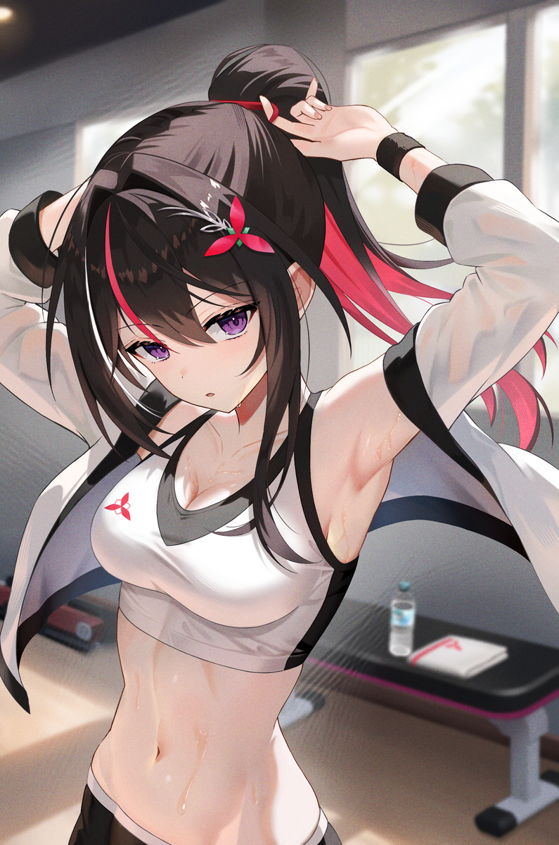 This is a pixiv picture whose title is トレーニングAZKi.