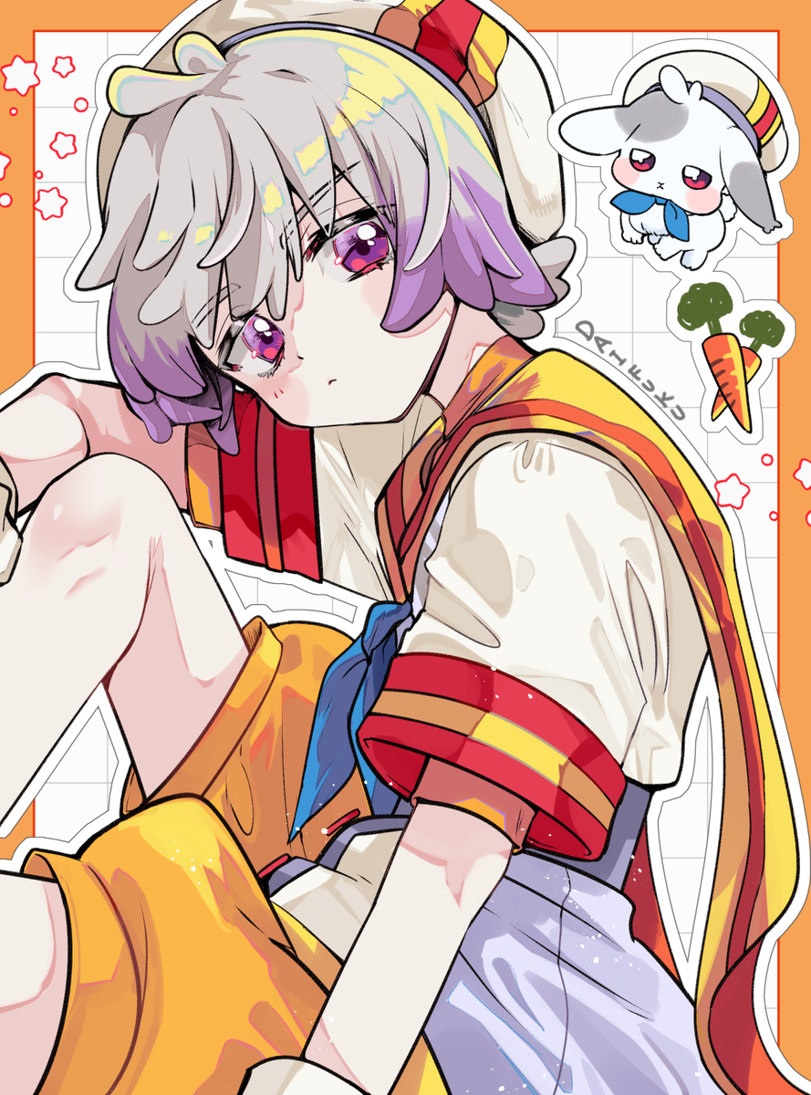 This is a pixiv picture whose title is 兎山大福.