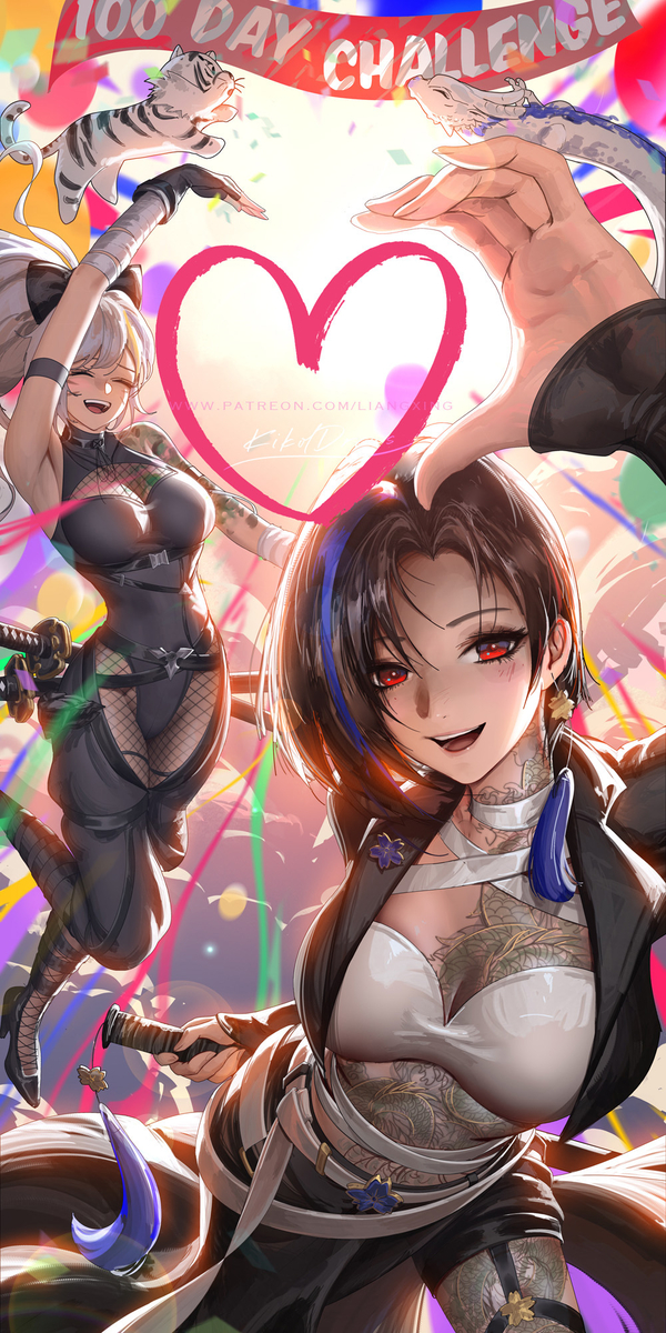This is a pixiv picture whose title is Ya and Yi.