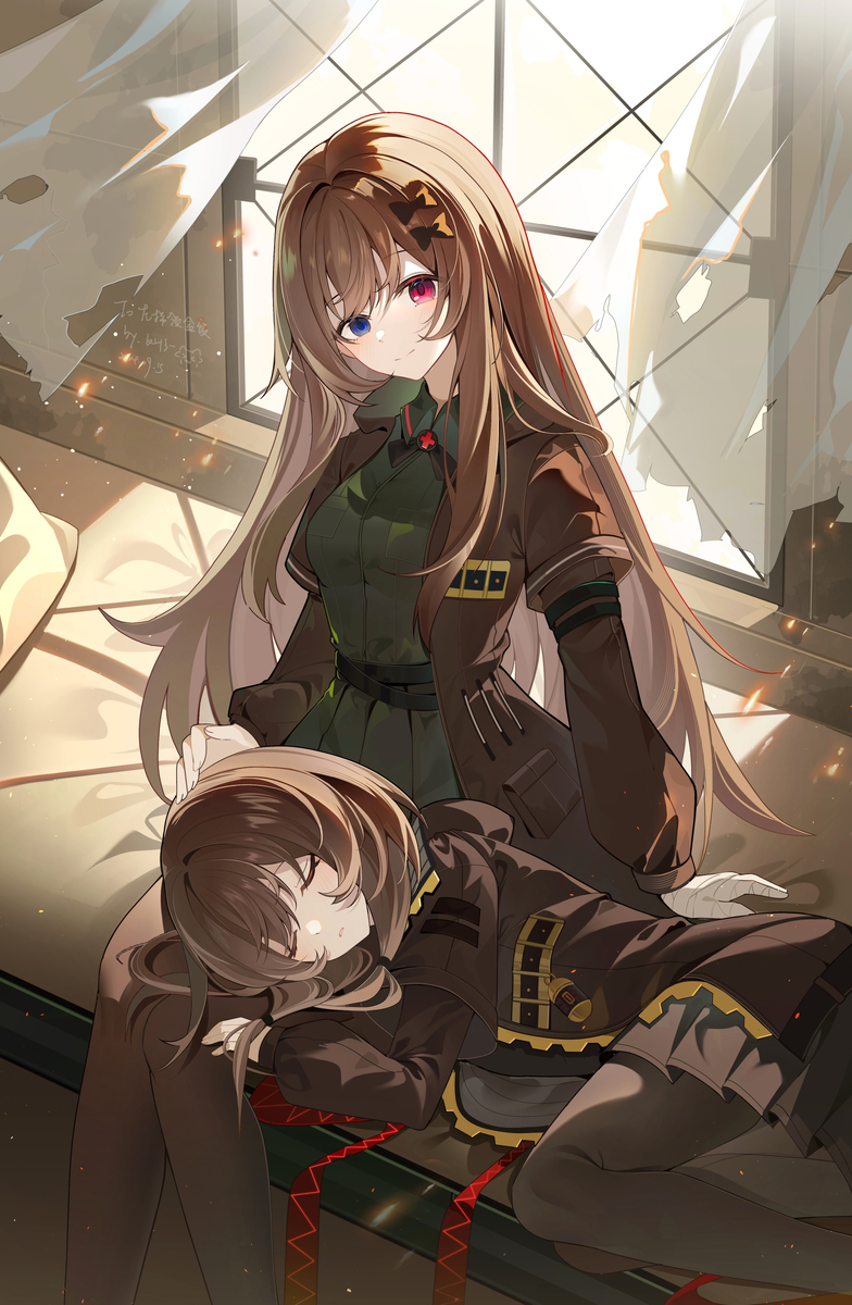 This is a pixiv picture whose title is 膝枕time~.