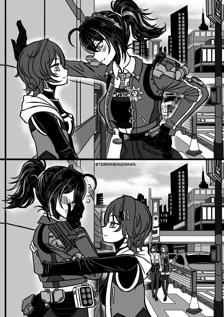 This is a pixiv picture whose title is flirting~.