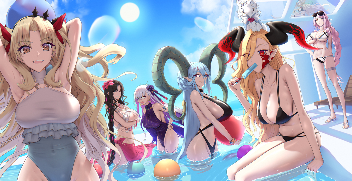 This is a pixiv picture whose title is サマービースト.