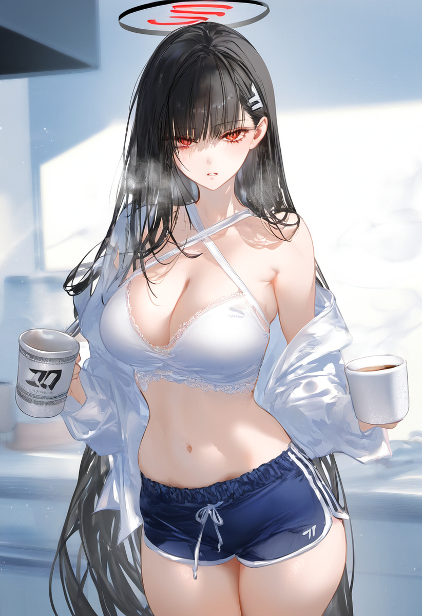 This is a pixiv picture whose title is sensei昨晚辛苦啦，来喝杯咖啡吧.