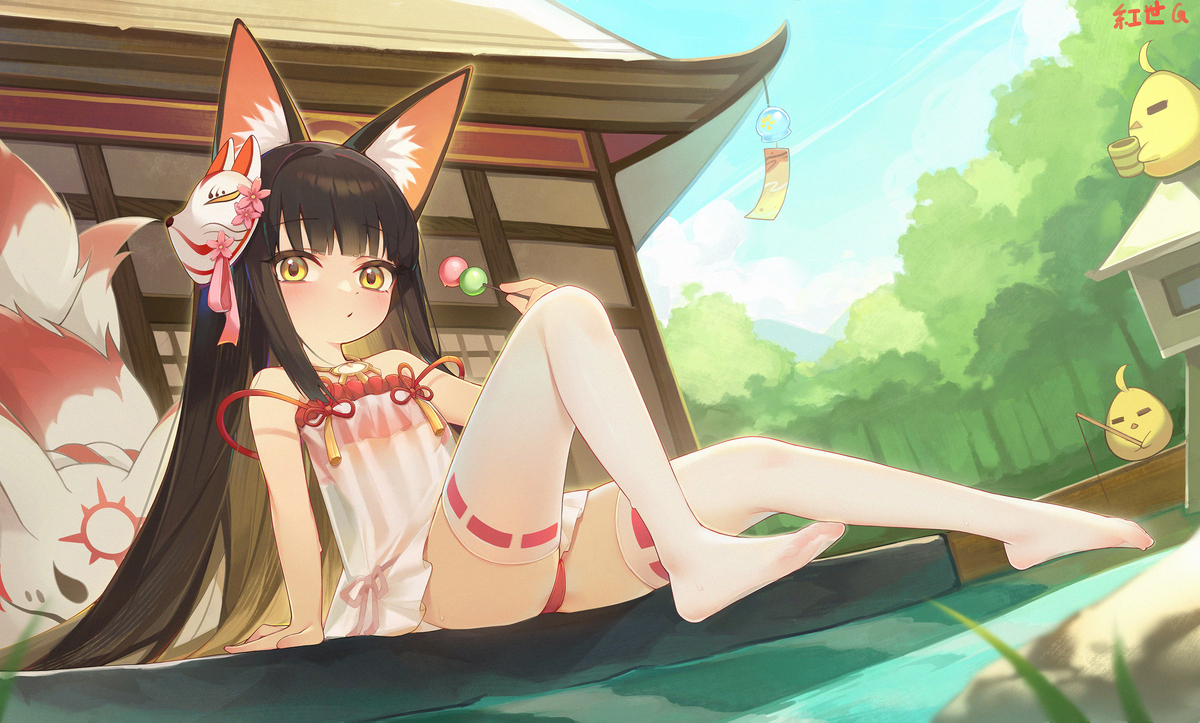 This is a pixiv picture whose title is 夏末.