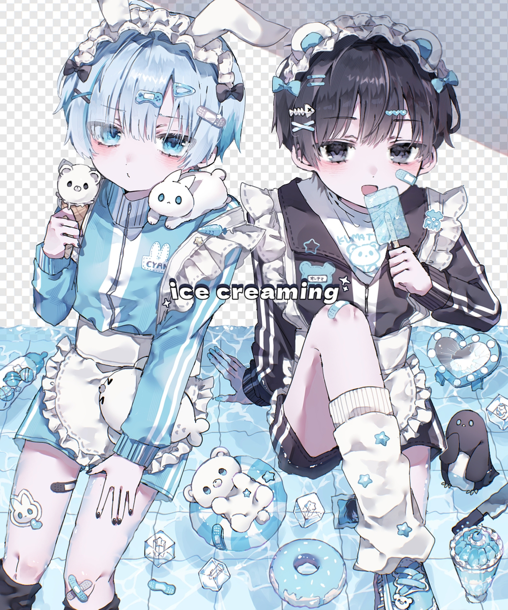 This is a pixiv picture whose title is ice creaming time‪🍦‬.
