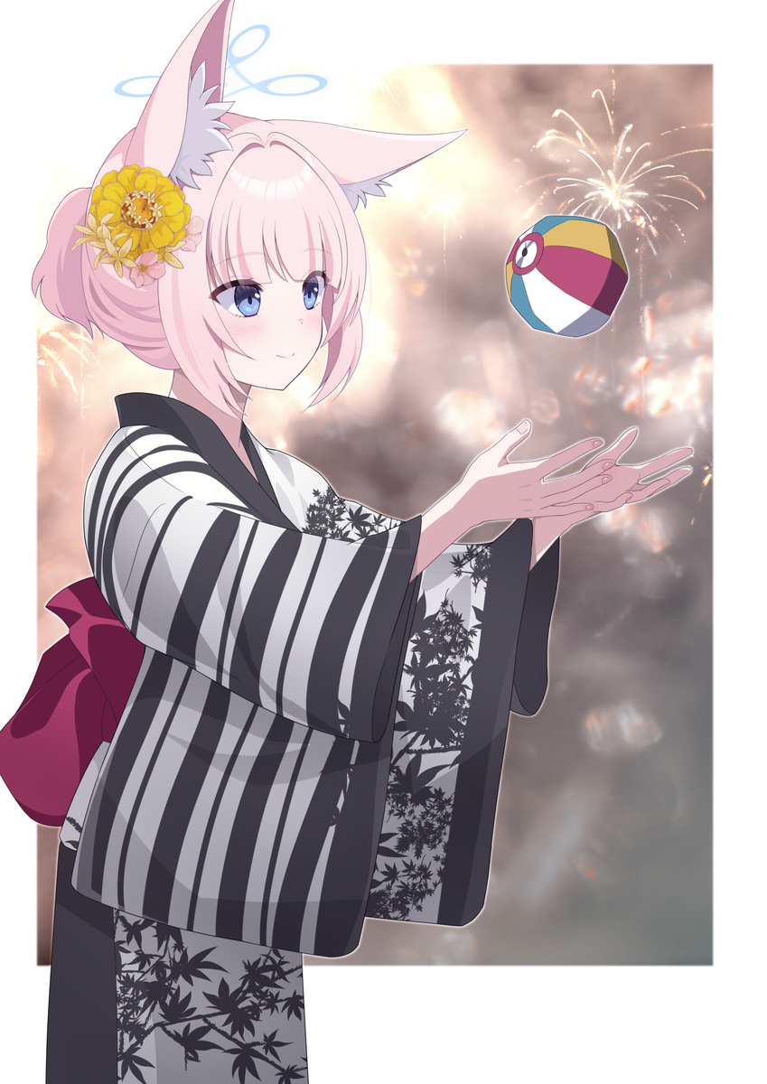This is a pixiv picture whose title is ニコ（浴衣）.