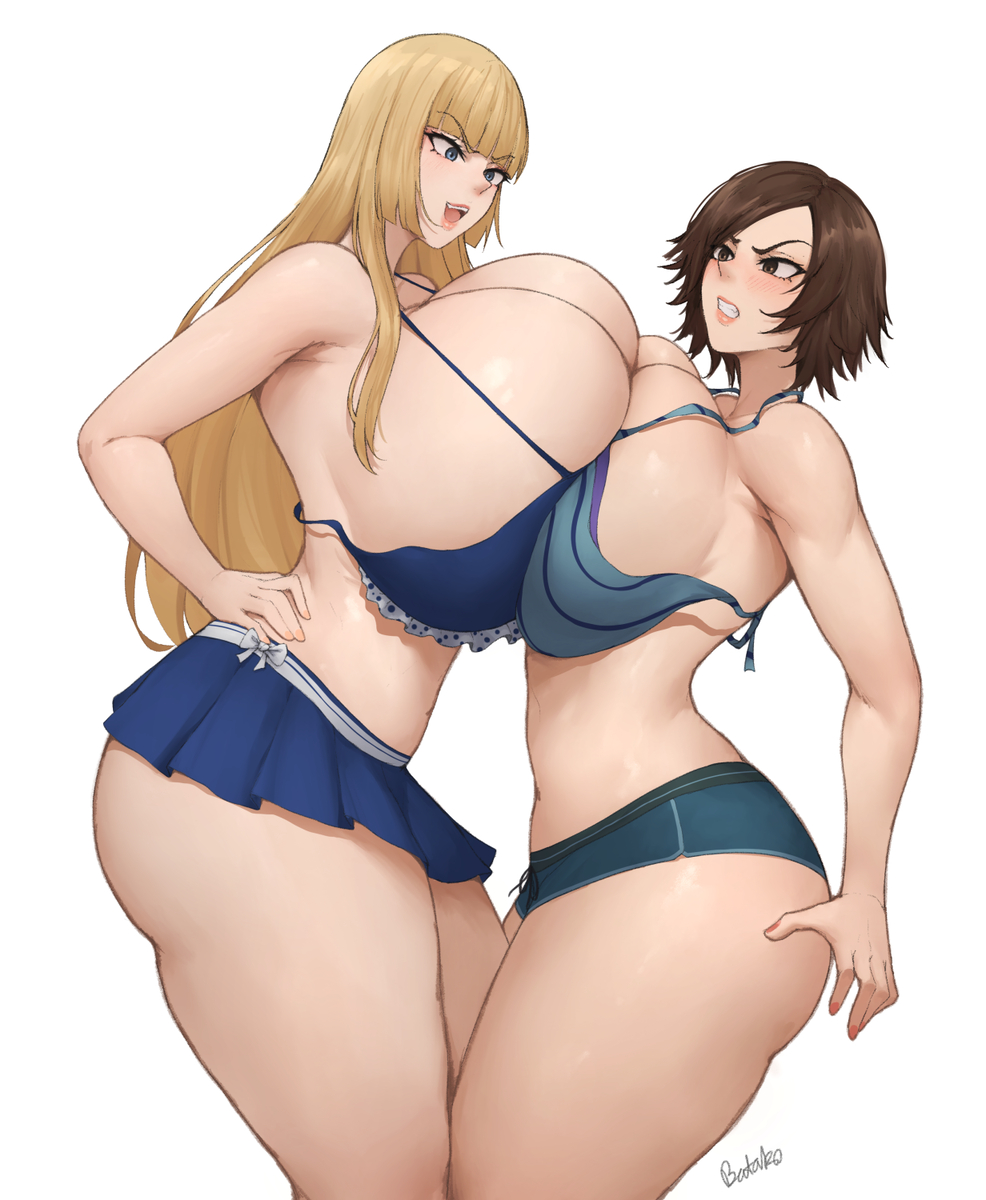 This is a pixiv picture whose title is Lili X Asuka.