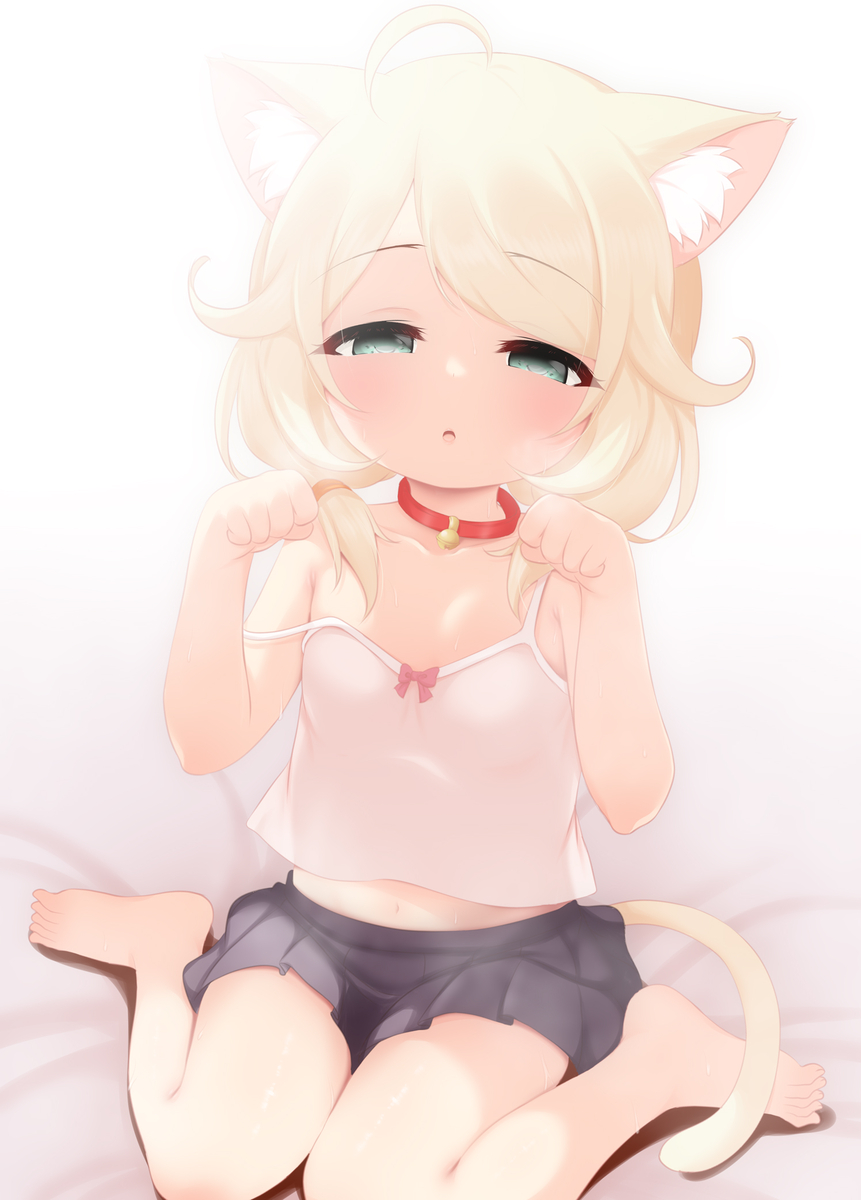 This is a pixiv picture whose title is 🌸ねこずえ「にゃ～ぁ…？」🐈.