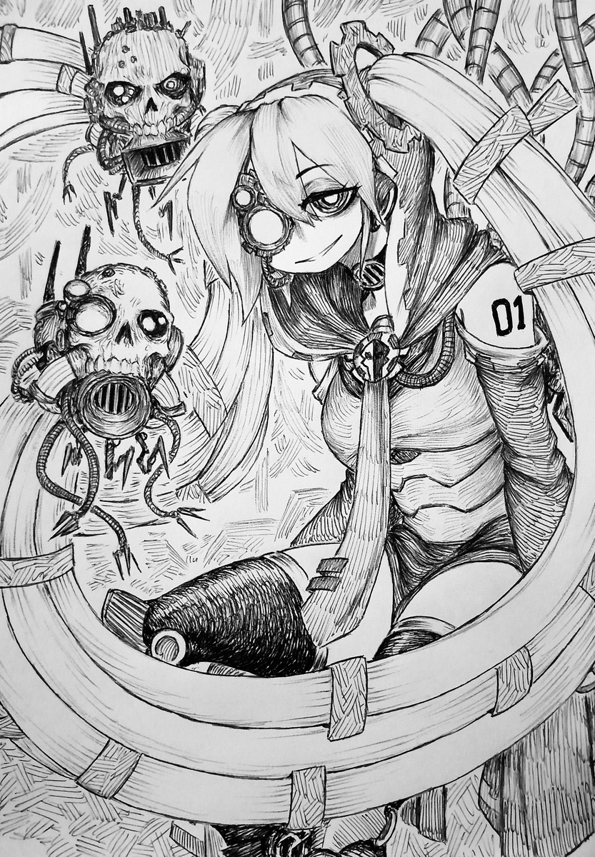 This is a pixiv picture whose title is Adeptus Mikunicus.