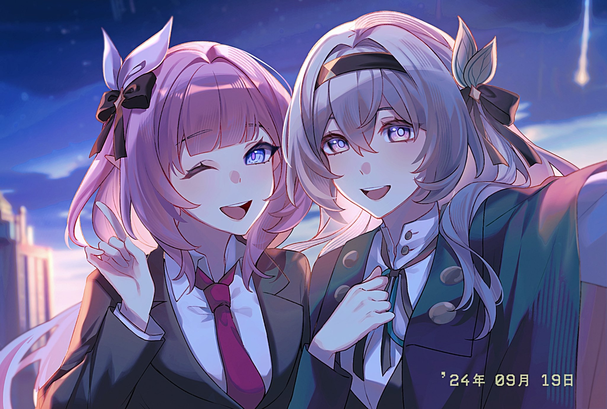 This is a pixiv picture whose title is ドリームボーダーの出会い.