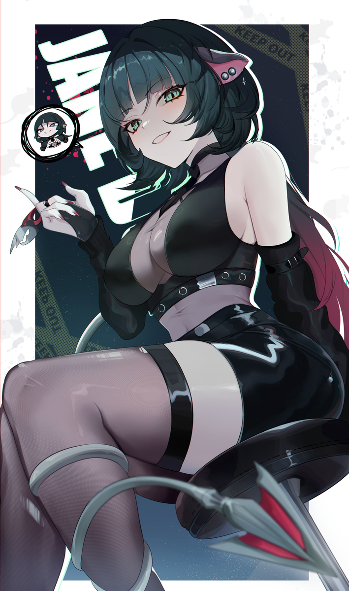 This is a pixiv picture whose title is Jane Goth 🐁.