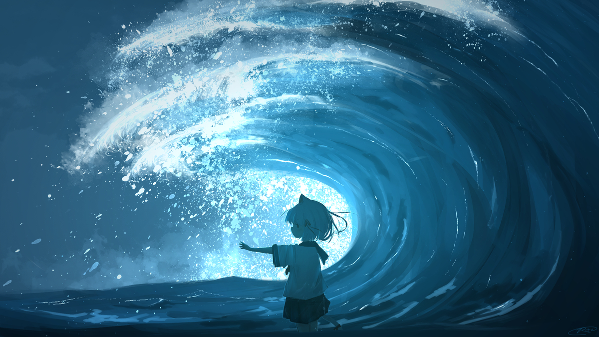 This is a pixiv picture whose title is Tidal Wave.