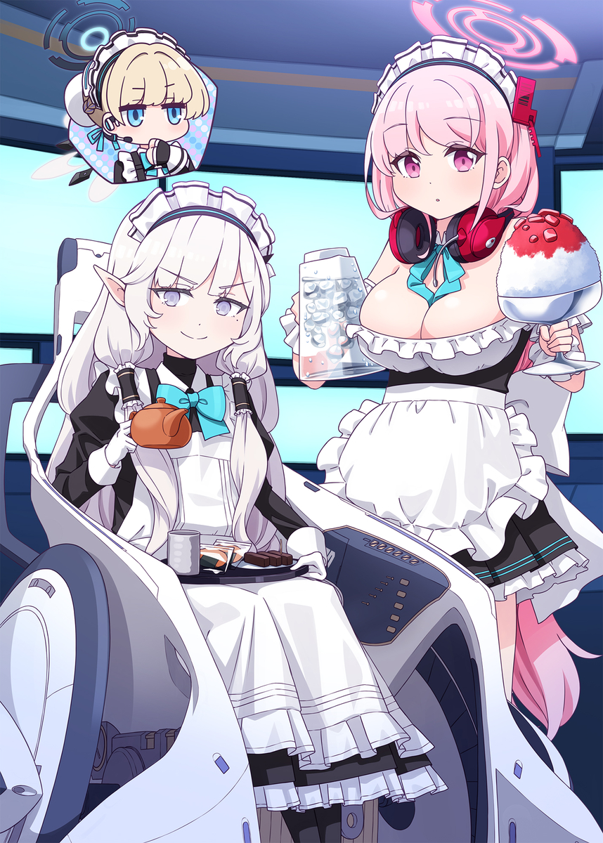 This is a pixiv picture whose title is 特異現象捜査メイド部.