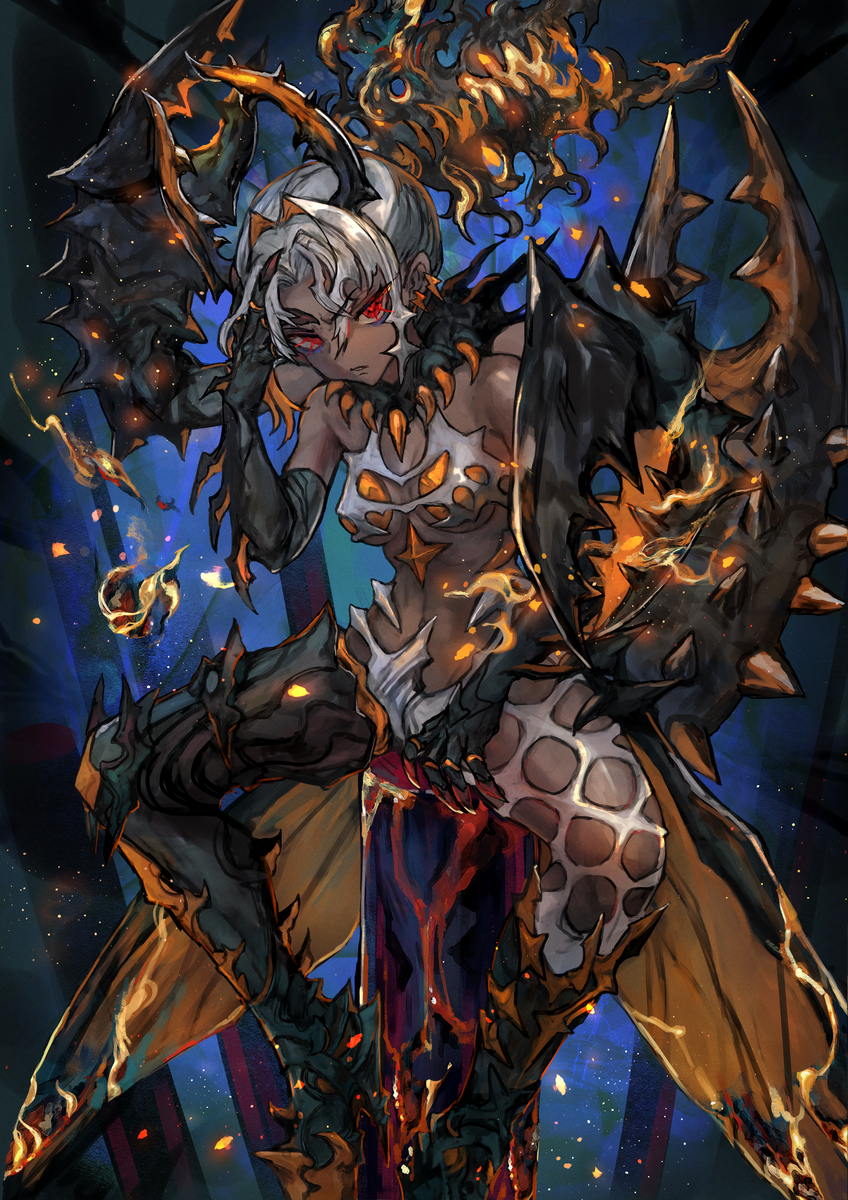 This is a pixiv picture whose title is 怒り.