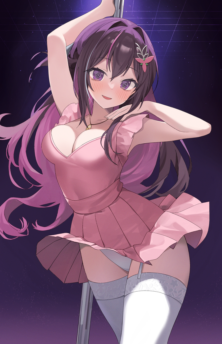 This is a pixiv picture whose title is AZKiのパンツ...見ちゃいましたよね？.